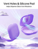 Retainer Case, Aligner Case with Vent Holes Compatible with Invisalign, Mouth Guard Case, Cute Retainer Case with Mirror, Replaceable Silicone Pads with Retainer Removal Tool and Brush, Purple