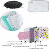 100 Pcs Activated Carbon PM2.5 Mask Filter Paper 5 Layers Replacement PM 2.5 Face Filter Insert