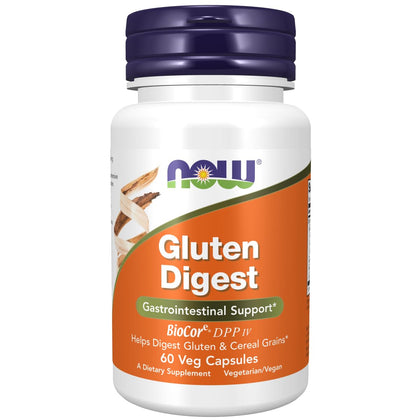 NOW Foods Supplements, Gluten Digest with BioCore®DPP IV, Gastrointestinal Support*, 60 Veg Capsules