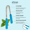 drTung's Stainless Steel Metal Tongue Scraper - Tongue Cleaner for Adults, Kids, Helps Freshen Breath, Easy to Use Comfort Grip Handle, Comes with Fabric Travel Pouch - 1 Pack