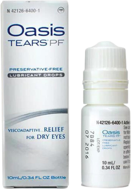 Oasis TEARS PF Preservative-Free Lubricant Eye Drops Relief For Dry Eyes, 0.34 Ounce