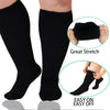 3 Pairs Plus Size Compression Socks for Women and Men Wide Calf 20-30mmhg Extra Large Knee High Support for Circulation