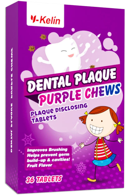 Dental Plaque Disclosing Tablets for Kids & Adults - Showing Plaque by Changing Color - Helps Teach Brushing Habits for Clean Teeth - 36 Count