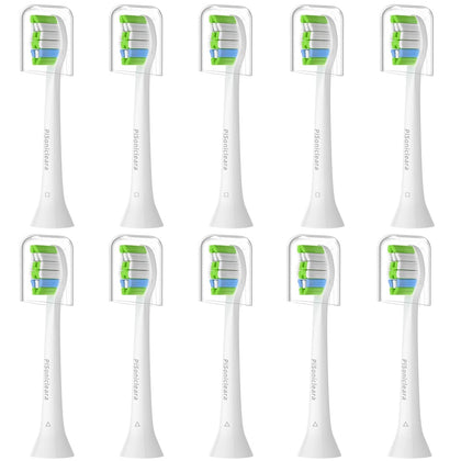 Pisonicleara Replacement Toothbrush Heads - Compatible with Philips Sonicare Electric Toothbrush (10 Pack), Refill.