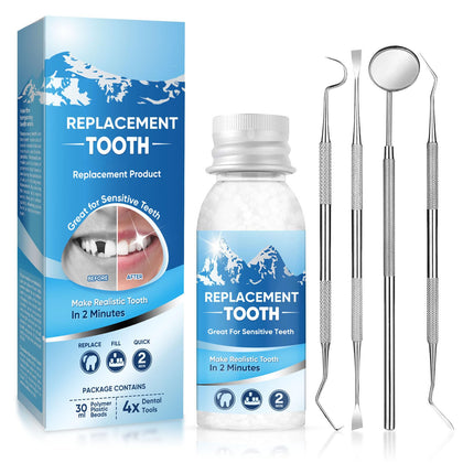 Tooth Repair Kit,Teeth Replacement Kit Glue for Fixing The Missing and Broken Tooth Replacements Suitable for Men and Women, Tooth/Dark Purple