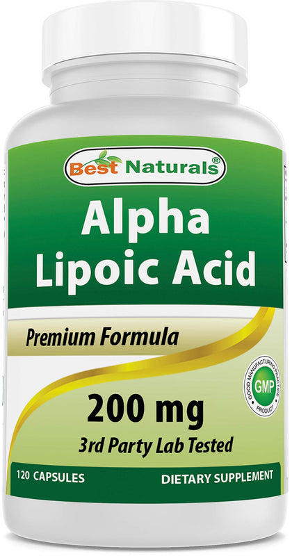 Best Naturals Alpha Lipoic Acid 200 Mg 120 Capsules