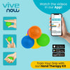 Vive Squeeze Balls for Hand Therapy, Exercise, Arthritis (w/ Rehab Video App) - Grip Strengthener Occupational Equipment for Finger, Wrist, Carpal Tunnel, Pain Relief, Stress - Resistance Strength Squeezing Egg Trainer