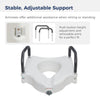 Drive Medical RTL12027RA 2-in-1 Raised Toilet Seat with Removable Padded Arms, Standard Seat