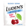 Luden's Sore Throat Drops, For Minor Sore Throat Relief, Sugar Free Wild Cherry, 75 Count