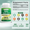 Best Naturals Alpha Liopic Acid 600 mg 120 Count - ALA Alpha Lipoic Acid Powerful Antioxidant