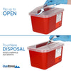 Oakridge Products Large Sharps Container for Home Use and Professional 1 Gallon (2-Pack), Biohazard Needle and Syringe Disposal, Pop Up Lid, CDC Certified