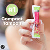 U by Kotex Click Compact Multipack Tampons, Regular/Super Absorbency, Unscented, 45 Count