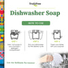 Truly Free Auto Dishwasher Soap, 12.5oz Bag - Natural Concentrated Formula - Dish Soap, Dishwasher Detergent Cleaning Supplies, Hard Water Stain Remover, Sparkling Clean Dishes, No Harmful Ingredients