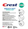 Crest Scope | One 4-Pack of Mint Breath Mist Sprays (4 Total Sprays) - 0.24 Ounce (7mL) - Made in an FDA Audited USA Facility