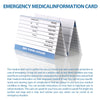 4 Pack Emergency Medical Information Id Card Red Medical Condition and Emergency Contact Id Wallet Card Medical Alert Wallet Card Pocket Size Medication List and Medical Cards for Caretakers (Blue)