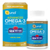 Qunol Advanced Omega 3 Krill and Fish Oil Complex, 10x Better Bioavailability, One Pill Dose, 250mg EPA & DHA, Supports Brain, Eye, Heart and Joint Health, 90 Count (Pack of 1)