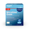 Amazon Basic Care Coated Nicotine Polacrilex Gum 4 mg, Ice Mint Flavor, Stop Smoking Aid, 160 Count