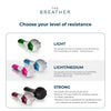 THE BREATHER ? Natural Breathing Exerciser Trainer For Drug-Free Respiratory Therapy ? Breathe Easier with Stronger Lungs ? Guided Mobile Training App Included