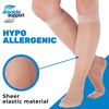 Made in USA - Sheer Compression Socks for Women 15-20 mmHg - Support Hose Knee High Stockings - Nude, Medium