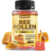 Bee Pollen Organic Gummies with Royal Jelly & Bee Propolis Sugar Free Bee Pollen Supplement Rich in Vitamin C, E, Enzymes, Antioxidants, Amino Acids Support Immune & Skin Gluten-Free, Non-GMO