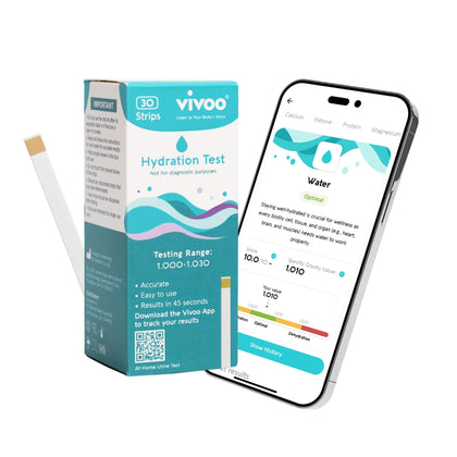 Vivoo Hydration Test Strips - Fast, Accurate, Affordable - Easily Optimize Hydration Levels in 45 Seconds!