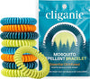 Cliganic 10 Pack Mosquito Repellent Bracelets, DEET-Free Bands, Individually Wrapped (Packaging May Vary)