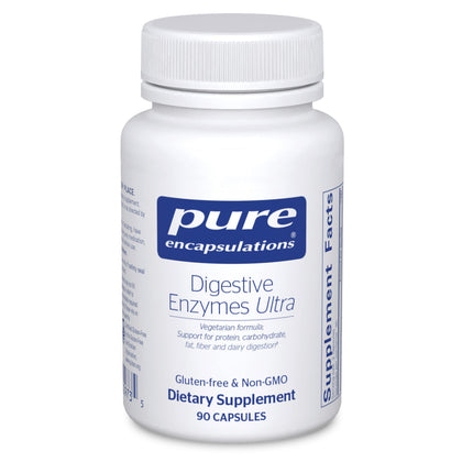 Pure Encapsulations Digestive Enzymes Ultra - Vegetarian Digestive Enzyme Supplement to Support Protein, Carb, Fiber, and Dairy Digestion* - 90 Capsules