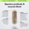 Lemme Debloat 3-in-1 Prebiotic, Probiotic & Digestive Enzyme Capsules for Bloating & Gas Relief - 2 Clinically Studied Probiotics w/5 Digestive Enzymes to Improve Digestion, Women & Men, Vegan, 60 ct