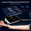 Blood Pressure Monitor, 9-17'' & 13-21'' Extra Large Blood Pressure Cuff Upper Arm, LED Color Backlit Screen Automatic Digital Blood Pressure Machine with USB Cable and 4 AAA Batteries