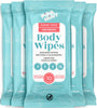 Body Wipes (5 Packs) 50 XL Shower Wipes Body Wipes for Adults Bathing, Traveling, Camping, Gym, Car, Elderly, Bedridden - Bath Wipes - Disposable Washcloths for Adults No Rinse