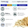 Superior Labs Alpha Lipoic Acid - Pure Non-GMO ALA 600mg (4 Month Supply) 120 Servings - Zero Synthetic Additives - Supports Healthy Aging, Nerve Health, Tingling Feet, Hands & Overall Wellbeing