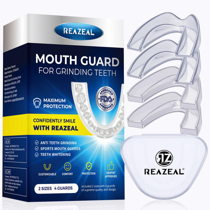 Mouth Guard for Grinding Teeth at Night: Dental Guard for Sleeping at Night - Nighttime Protection for Teeth 2 Sizes