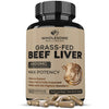 Grass Fed Desiccated Beef Liver Capsules (180 Pills, 750mg Each) - Natural Iron, Vitamin A, B12 for Energy - Humanely Pasture Raised Undefatted in New Zealand Without Hormones or Chemicals