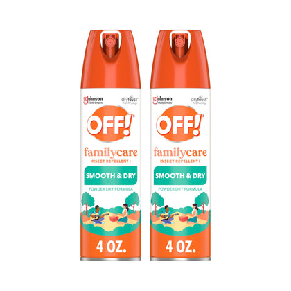 OFF! Family Care Insect & Mosquito Repellent, Bug Spray Containing 15% DEET, Protects Against Mosquitoes, 4 Oz, 2 Count