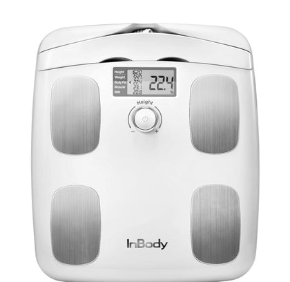 InBody Dial H20 Smart Full Body Composition Analyzer Scale - BMI, Body Fat, Muscle Mass - Bluetooth Connected - White