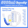 Breathing Exercise Device for Lungs,Deep Breathing Trainer for Children and Adult,5000ml Volume Measurement with Flow Rate Indicator.