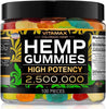 Vitamax Hemp Gummies - Great for Peace & Relaxation - 2,500,000 - Natural Fruit Flavors Tasty Relief - Made in USA - Relaxing Gummies - 100ct