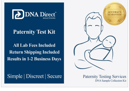 DNA Direct Paternity Test Kit - All Lab Fees & Shipping to Lab Included - at Home Collection Kit for Father and Child - Results in 1-2 Business Days