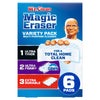 Mr. Clean Magic Eraser Variety Pack with Ultra Thick, Ultra Foamy, and Extra Durable Multi Purpose Cleaner, Magic Eraser Sponge Multi Surface Cleaner, 6ct