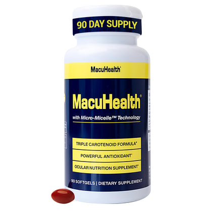 Macuhealth Triple Carotenoid Formula - Eye Vitamins for Adults - 90 Softgels, 3 Month Supply