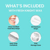 Braces Wax,10 Pack. Dental Wax for Braces & Aligners, Unscented & Flavorless - 50 Premium Orthodontic Strips. White Cases. Includes storage case. Food Grade ortho brace wax. Fresh Knight. (White)