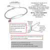 LinnaLove-Pre-engraved Simple Rolo chain Medical alert id bracelet for Women-BLOOD THINNER