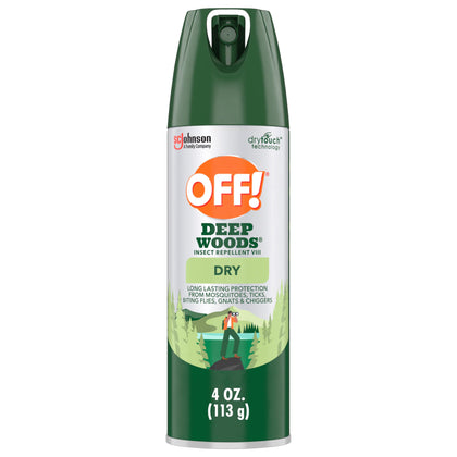 OFF! Deep Woods Insect Repellent Aerosol, Dry, Non-Greasy Formula, Bug Spray with Long Lasting Protection from Mosquitoes, 4 oz