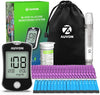 AUVON Blood Glucose Monitor Kit, High Accuracy Blood Sugar Test Kit with 50 Glucometer Strips, 50 30G Lancets, 1 Lancing Devices, DS-W Diabetes Testing Kit, No Coding Required, Travel Size