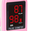 Concord Basics Pink Fingertip Pulse Oximeter Blood Oxygen Saturation Monitor with Carrying Case, Batteries, Silicone Cover and Lanyard