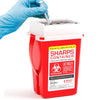 Sharps Container Small - Sharps Containers for Home Use and Labs - Portable Needle Disposal and Travel Size Biohazard Bin - 1 Quart (Pack of 1)