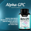 Alpha GPC Choline Supplement 600mg, 99%+ Highly Purified, Highly Bioavailable Source of Choline,120 Veggie Capsules, Cognitive Enhancer Nootropic, Supports Memory & Brain Function, Boosts Focus & Mood