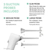 Electronic Vacuum Tonsil Stone Remover with LED Guidance Light - Hassle-Free Instant Suction - Tonsil Stone Removal Kit - Patent Pending (White)