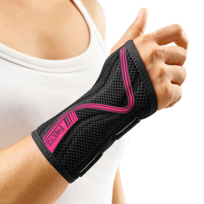 FREETOO Wrist Brace for Carpal Tunnel,[New Upgrade-Anatomically shaped] Adjustable Wrist Support Splint for Men and Women,Hand Brace for Pain Relief, Tendinitis,Arthritis,Right Hand,Medium