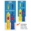 Amazon Basics Kids Battery Powered Toothbrush, 2 Count, 1 Pack (Previously Solimo), Yellow & Blue